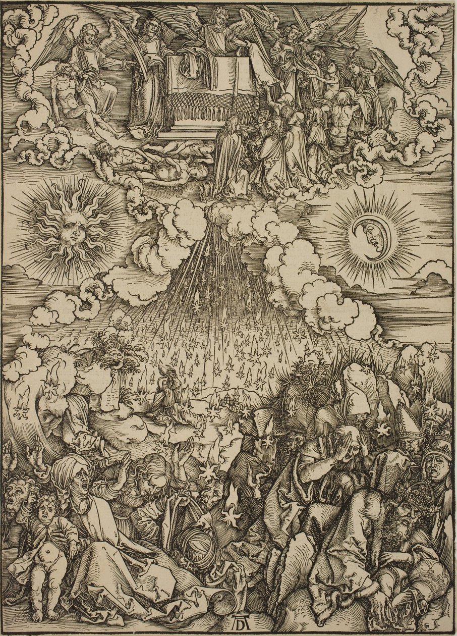 Åbningen af femte og sjette sæler af Albrecht Dürer