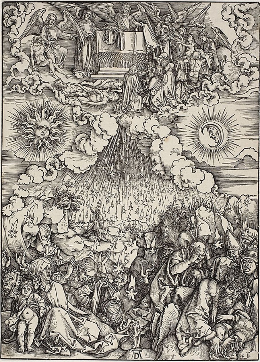 Åbningen af det femte og sjette segl, fra Apokalypsen af Albrecht Dürer