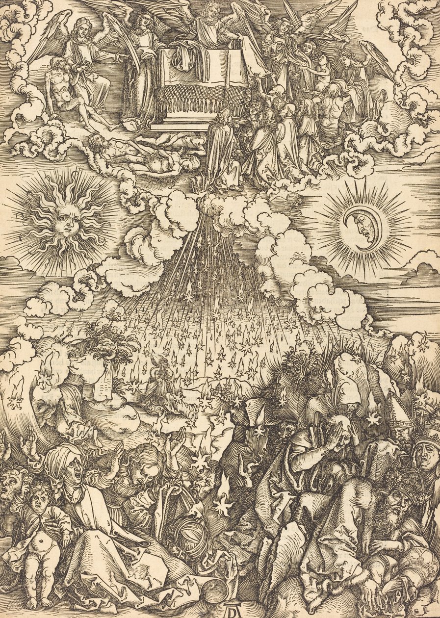 Åbningen af det femte og sjette segl, sandsynligvis ca. 14961498. af Albrecht Dürer