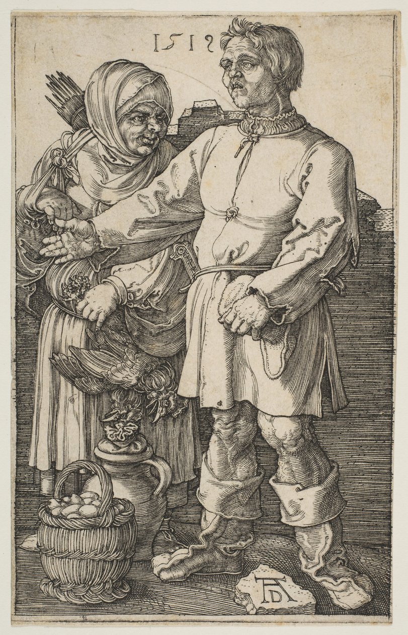 Bondeparret på markedet, 1519. af Albrecht Dürer