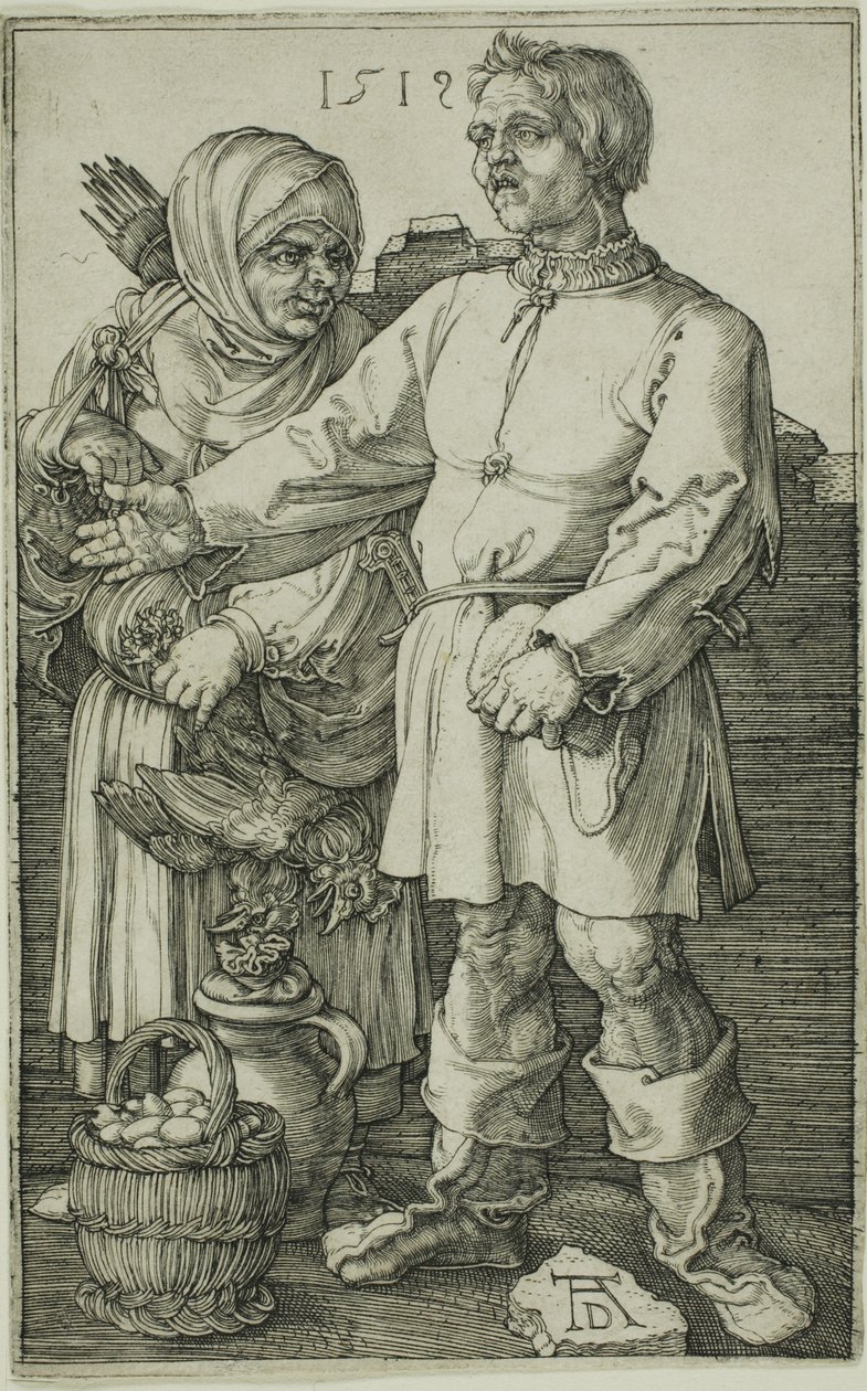 Bonden og hans kone på markedet af Albrecht Dürer