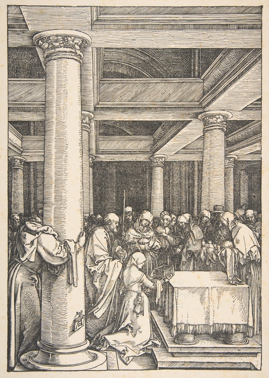 Præsentationen i templet, fra Jomfruens liv, ca. 1505. af Albrecht Dürer