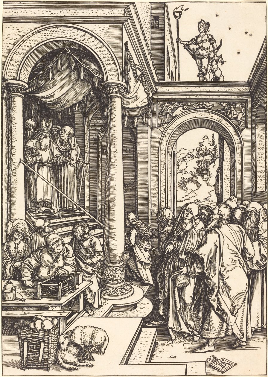 Præsentationen af jomfruen i templet af Albrecht Dürer