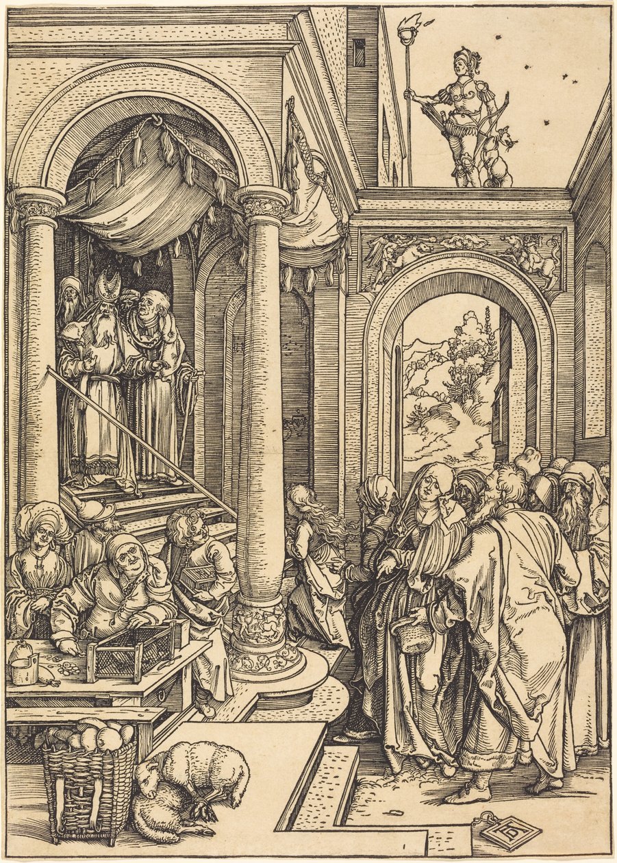 Jomfru Marias fremstilling i templet af Albrecht Dürer