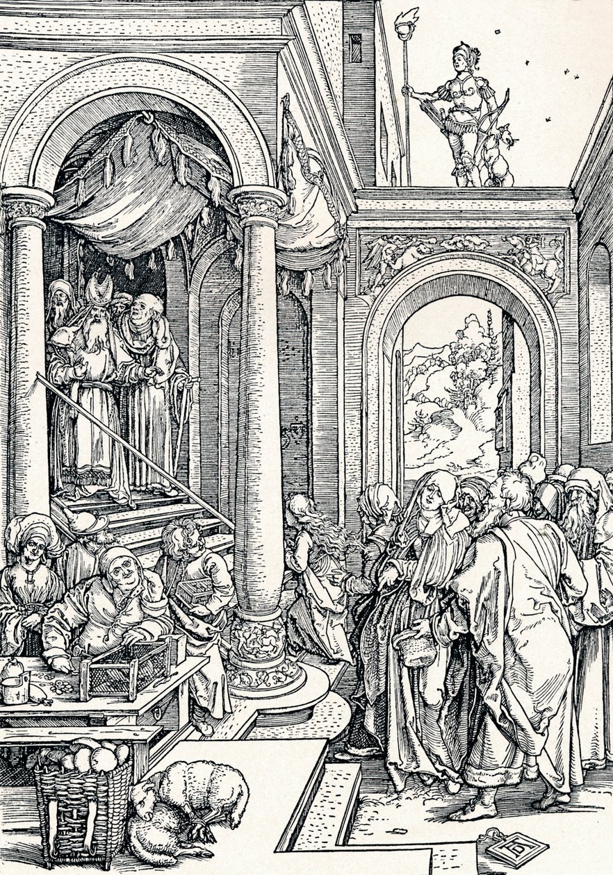 Præsentationen af jomfruen i templet, 1506 1906 af Albrecht Dürer