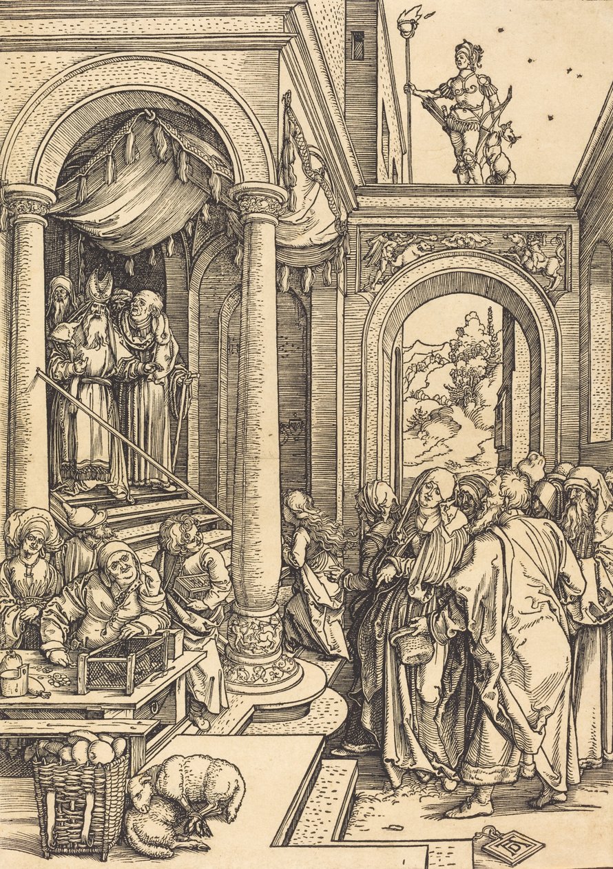 Præsentationen af jomfruen i templet, ca. 15021503. af Albrecht Dürer