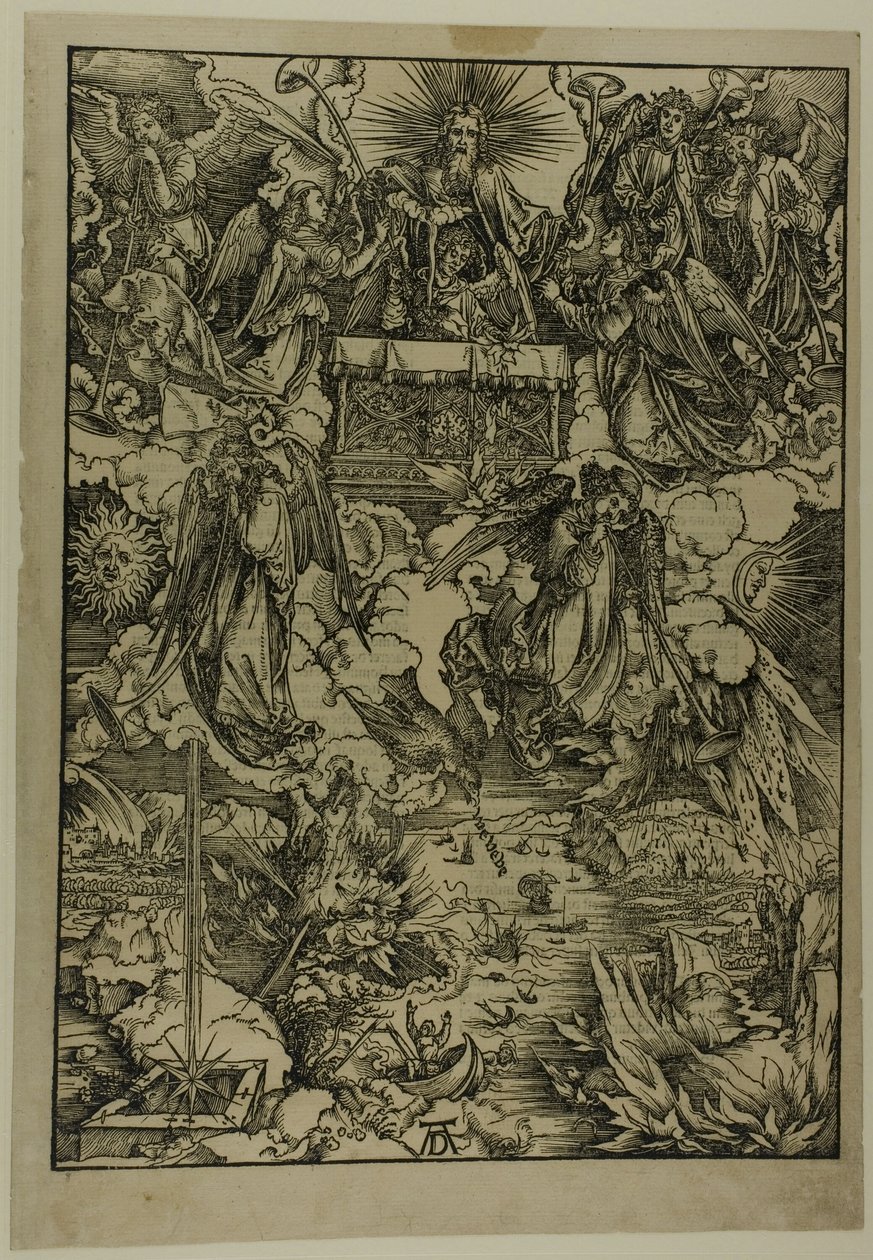 De syv trompeter, fra Apokalypsen af Albrecht Dürer
