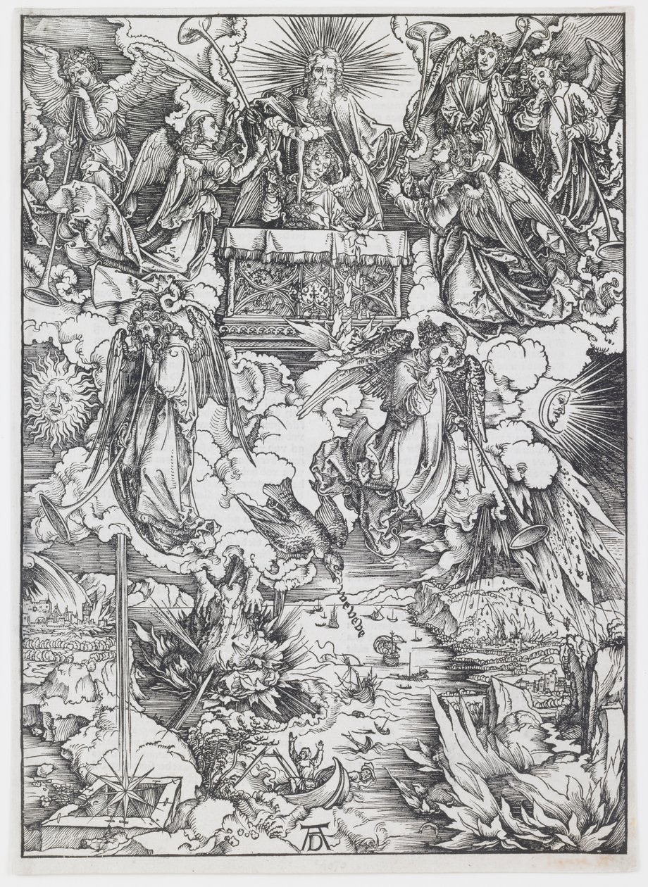 De syv trompeter, fra "The Apocalypse" af Albrecht Dürer