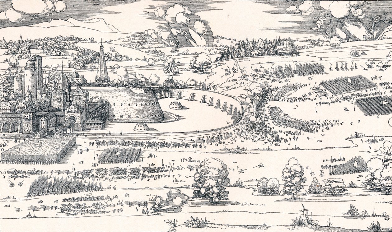 Belejringen af en fæstning I, 1527 1906 af Albrecht Dürer