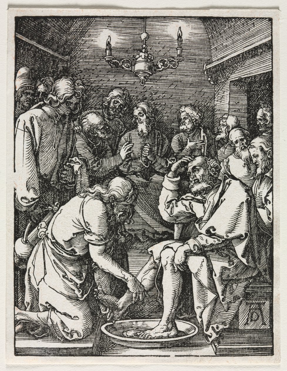 Den lille lidenskab: Kristus vasker Sankt Peters fødder af Albrecht Dürer