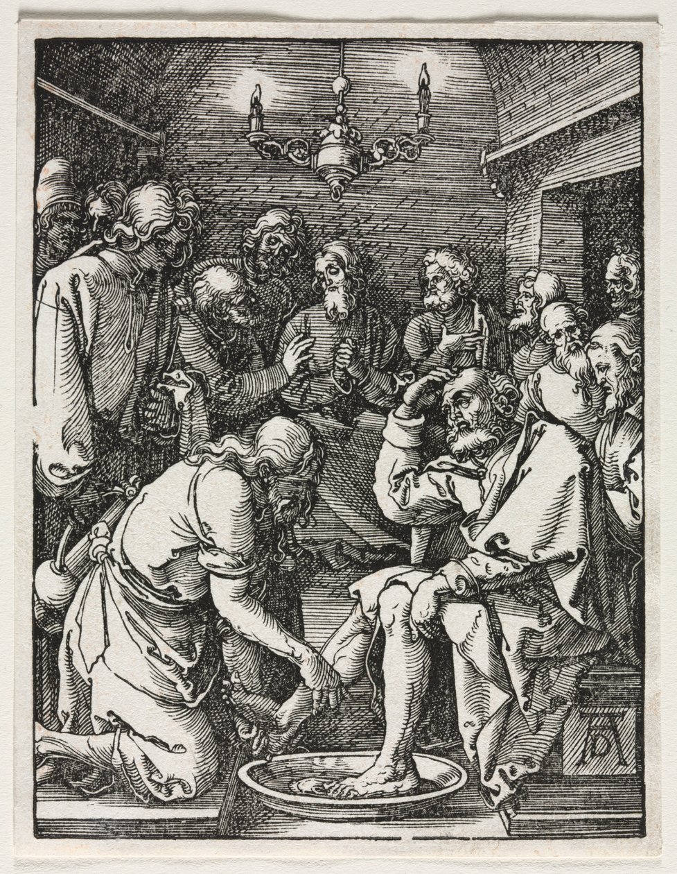Den lille lidenskab: Kristus vasker St. Peters fødder. af Albrecht Dürer