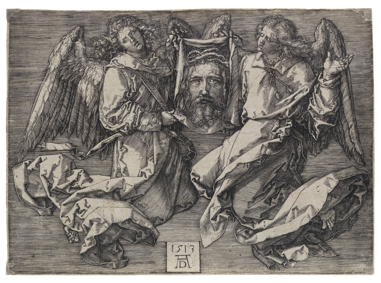Svededugen, fremvist af to engle af Albrecht Dürer
