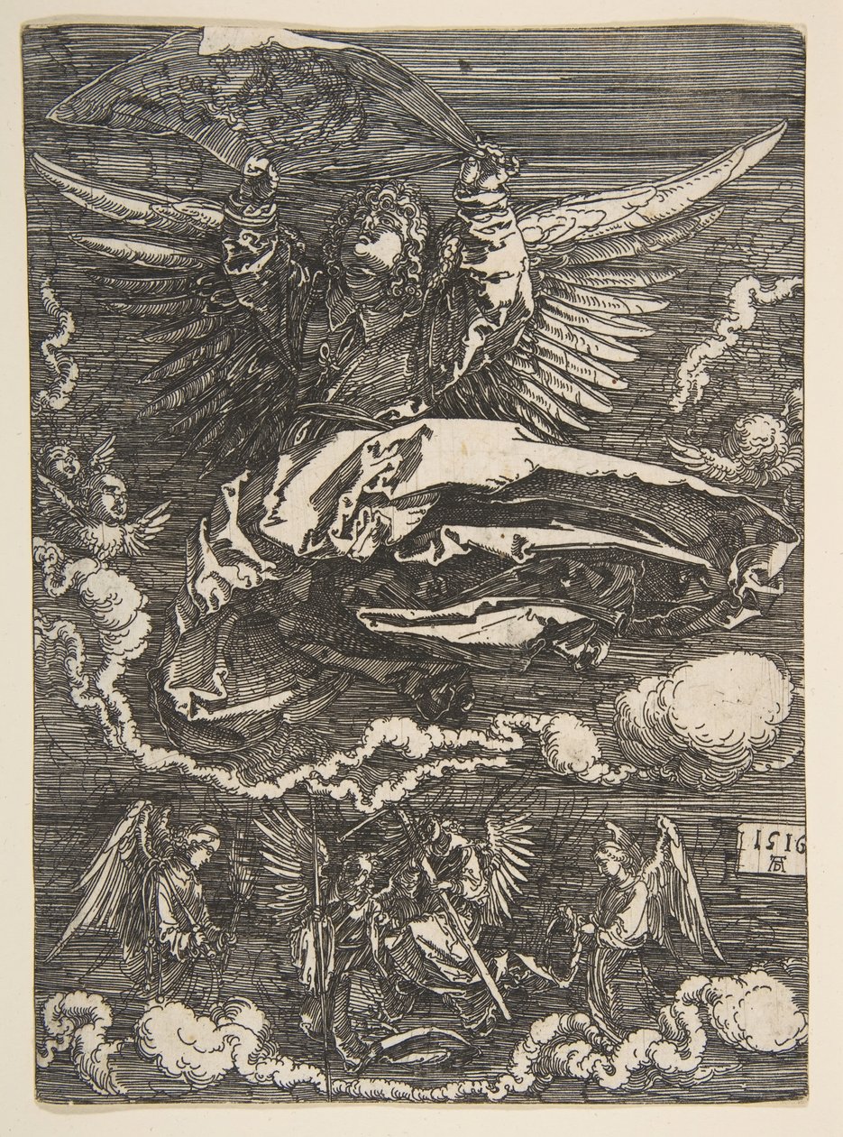 Sudarium holdt af en engel, 1516. af Albrecht Dürer