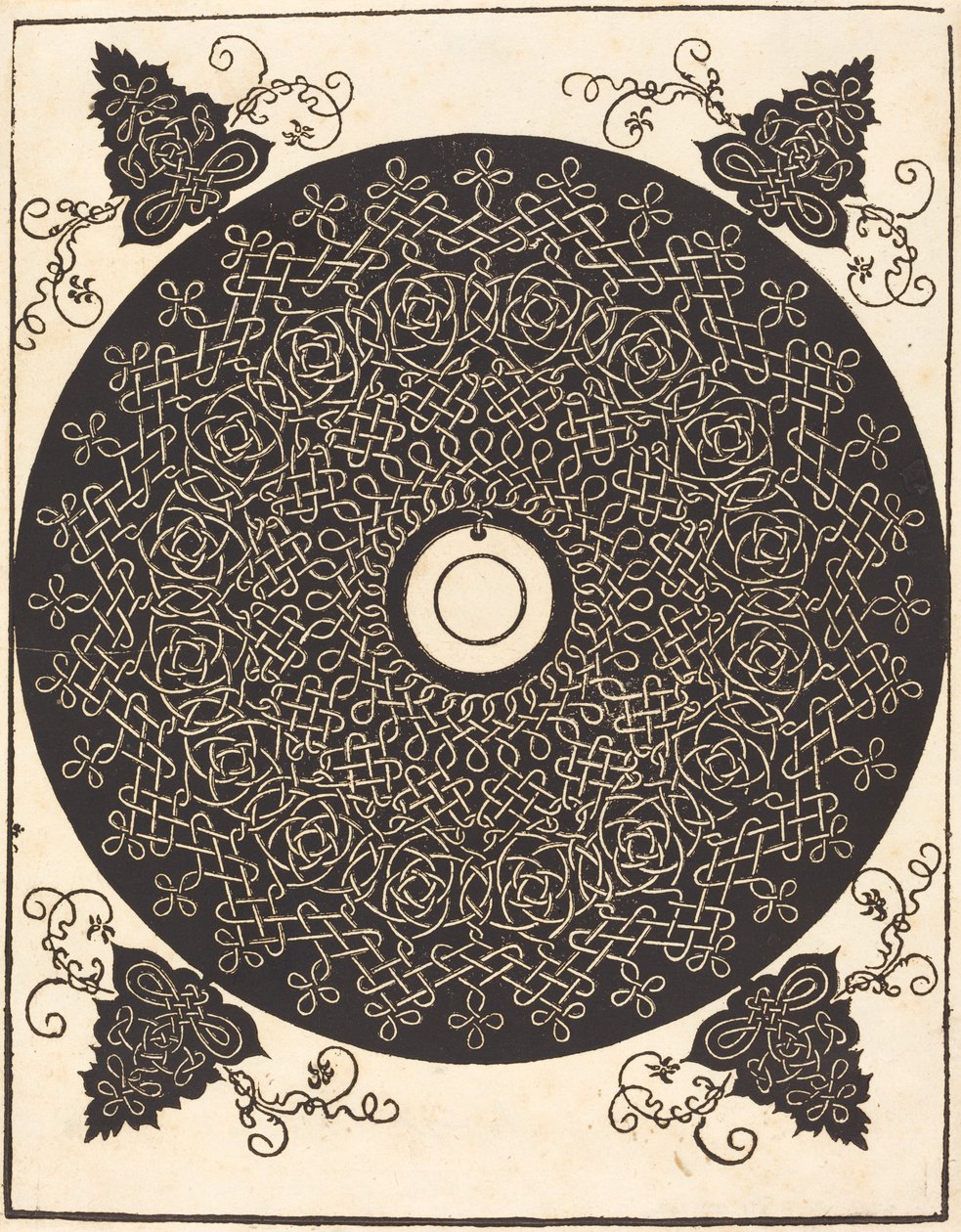 Den tredje knude (med en sort cirkel på en hvid medaljon) af Albrecht Dürer