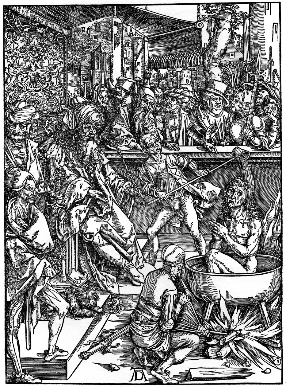 Torturen af Johannes Evangelisten, 1498, 1936 af Albrecht Dürer