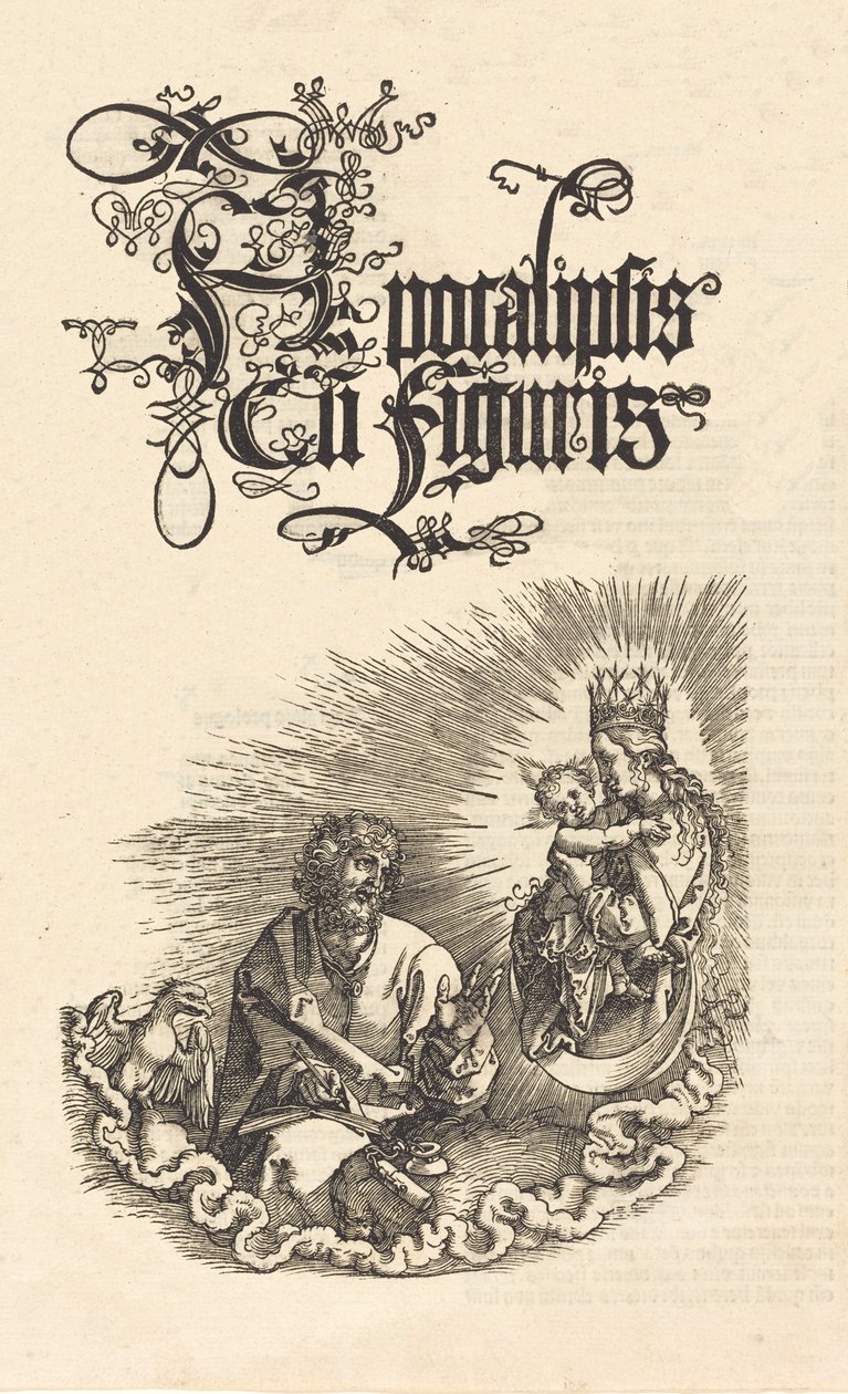 Jomfruen viser sig for Johannes, 15101511. af Albrecht Dürer