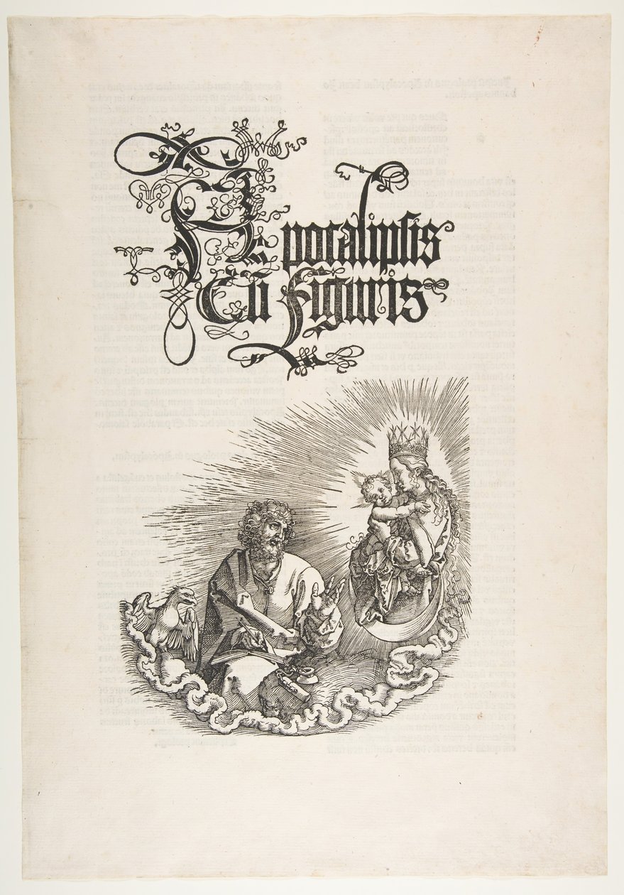 Jomfruen, der viser sig for Sankt Johannes, fra The Apocalypse.n.d. af Albrecht Dürer