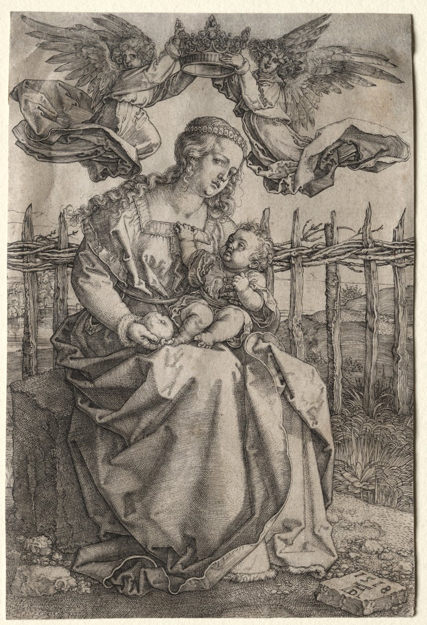 Jomfruen kronet af to engle, 1518. af Albrecht Dürer