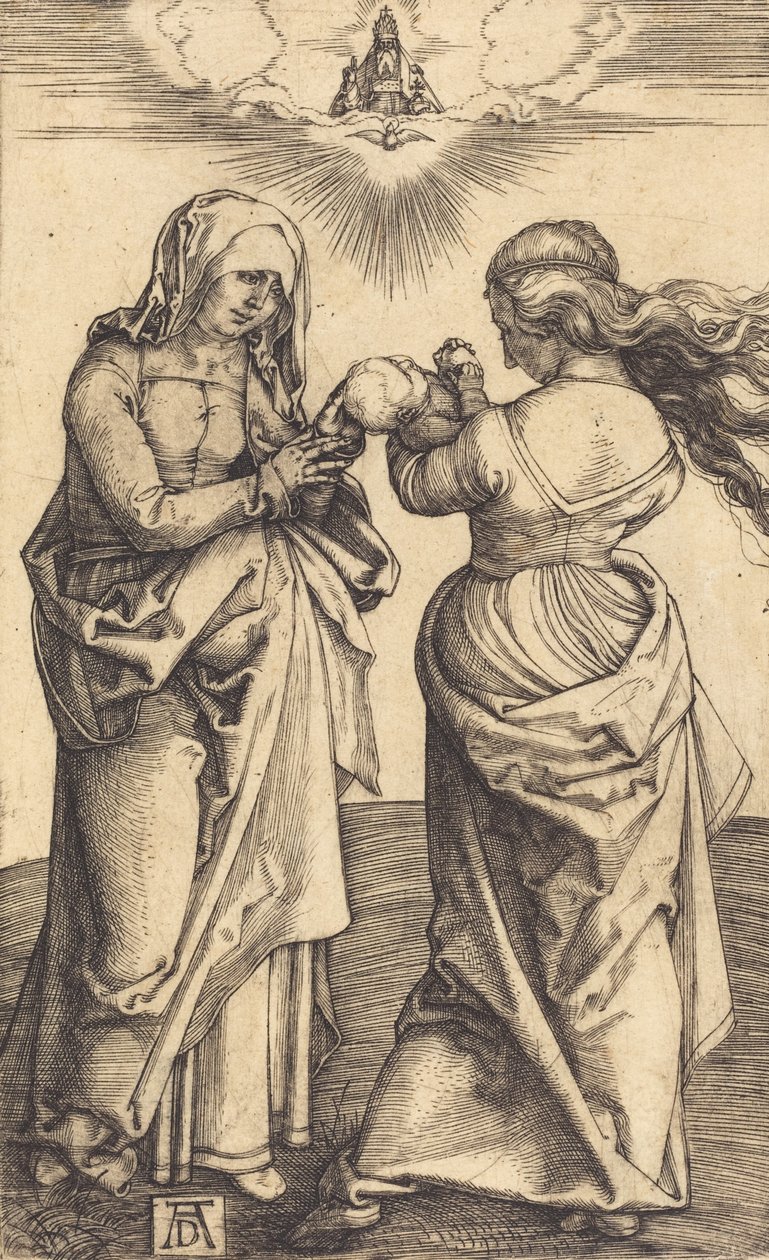 Jomfruen og barnet med Sankt Anne, ca. 1500. af Albrecht Dürer