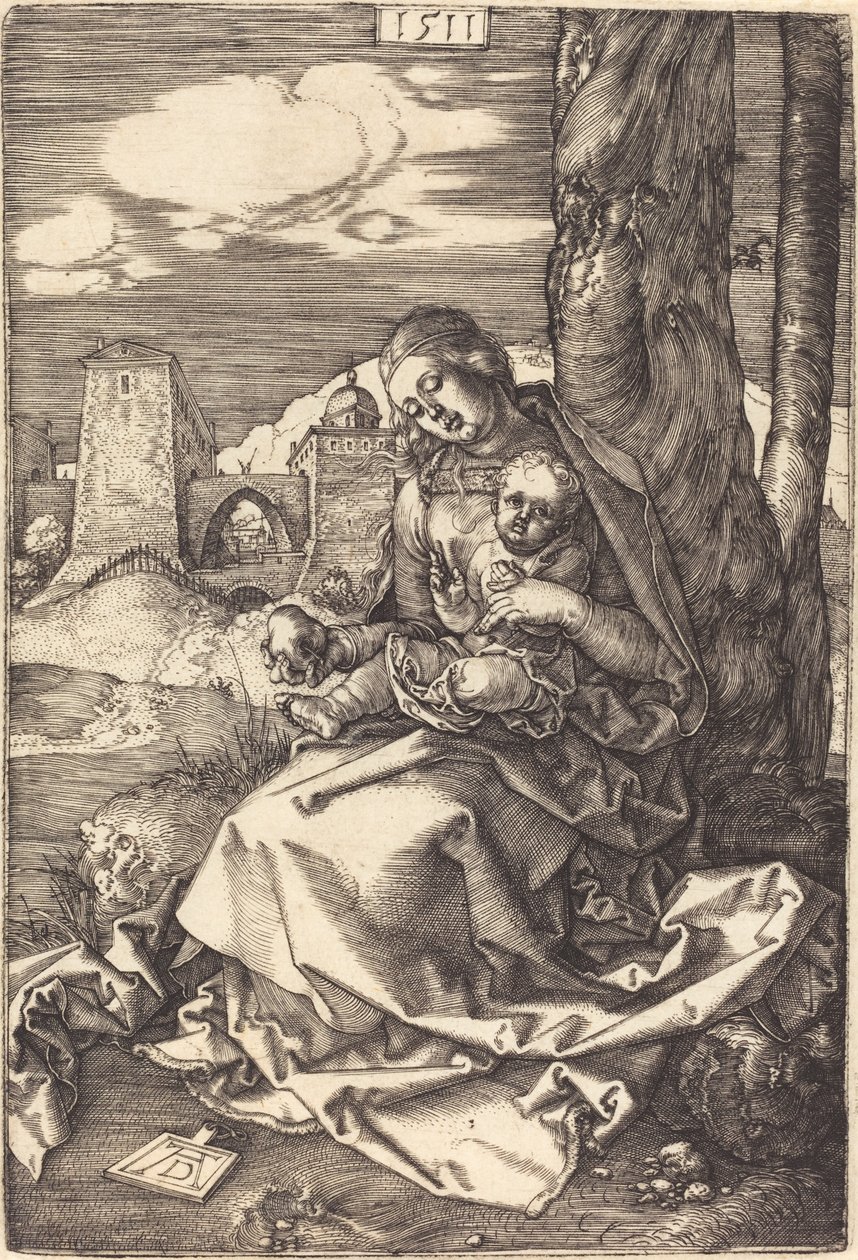Jomfruen og barnet med pæren af Albrecht Dürer