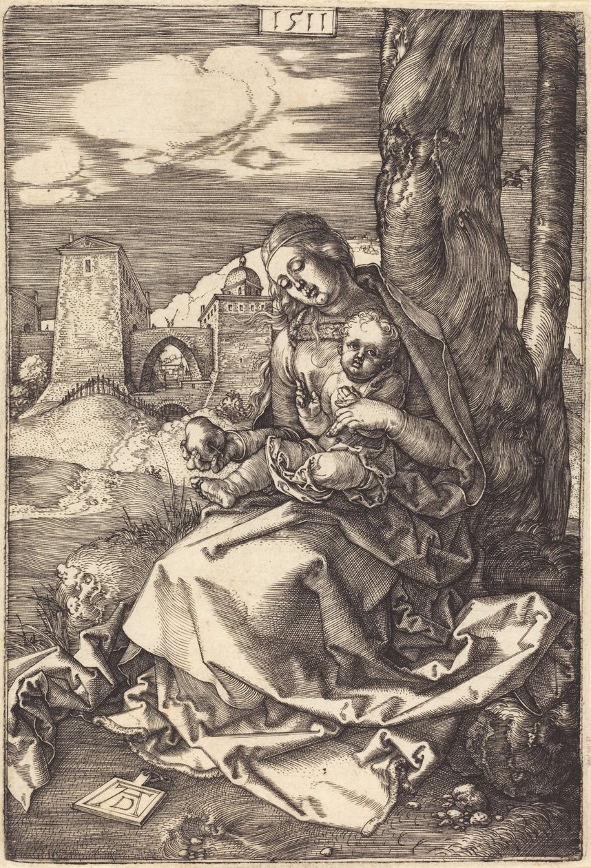 Jomfruen med barnet og pæren af Albrecht Dürer