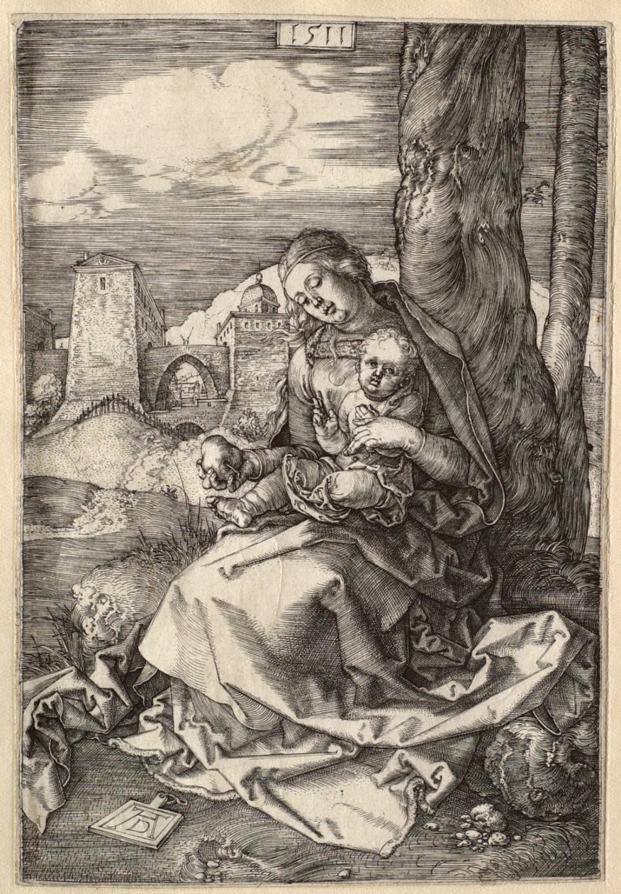 Jomfruen og barnet med pæren af Albrecht Dürer