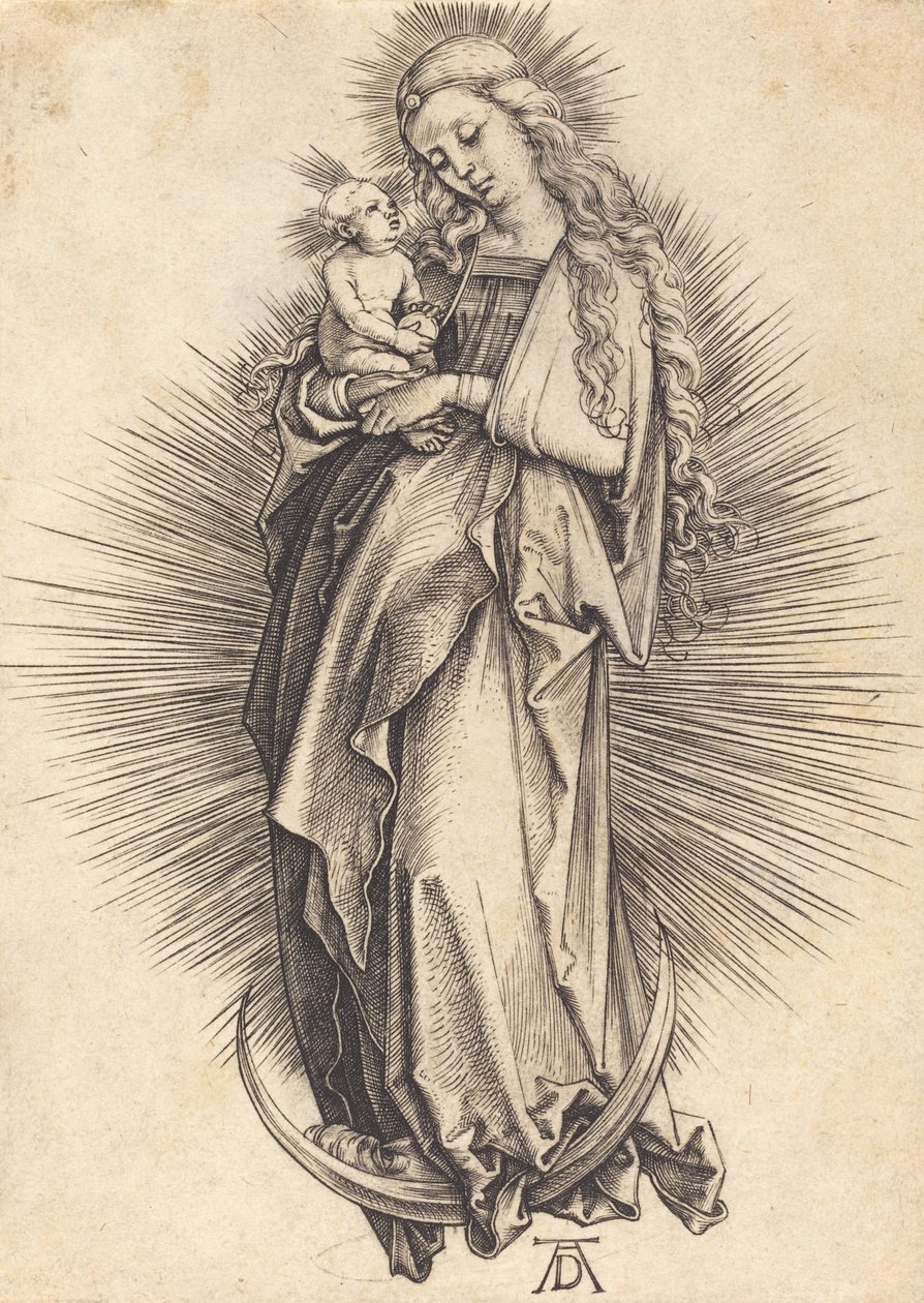 Jomfruen på Halvmånen, ca. 14981499. af Albrecht Dürer