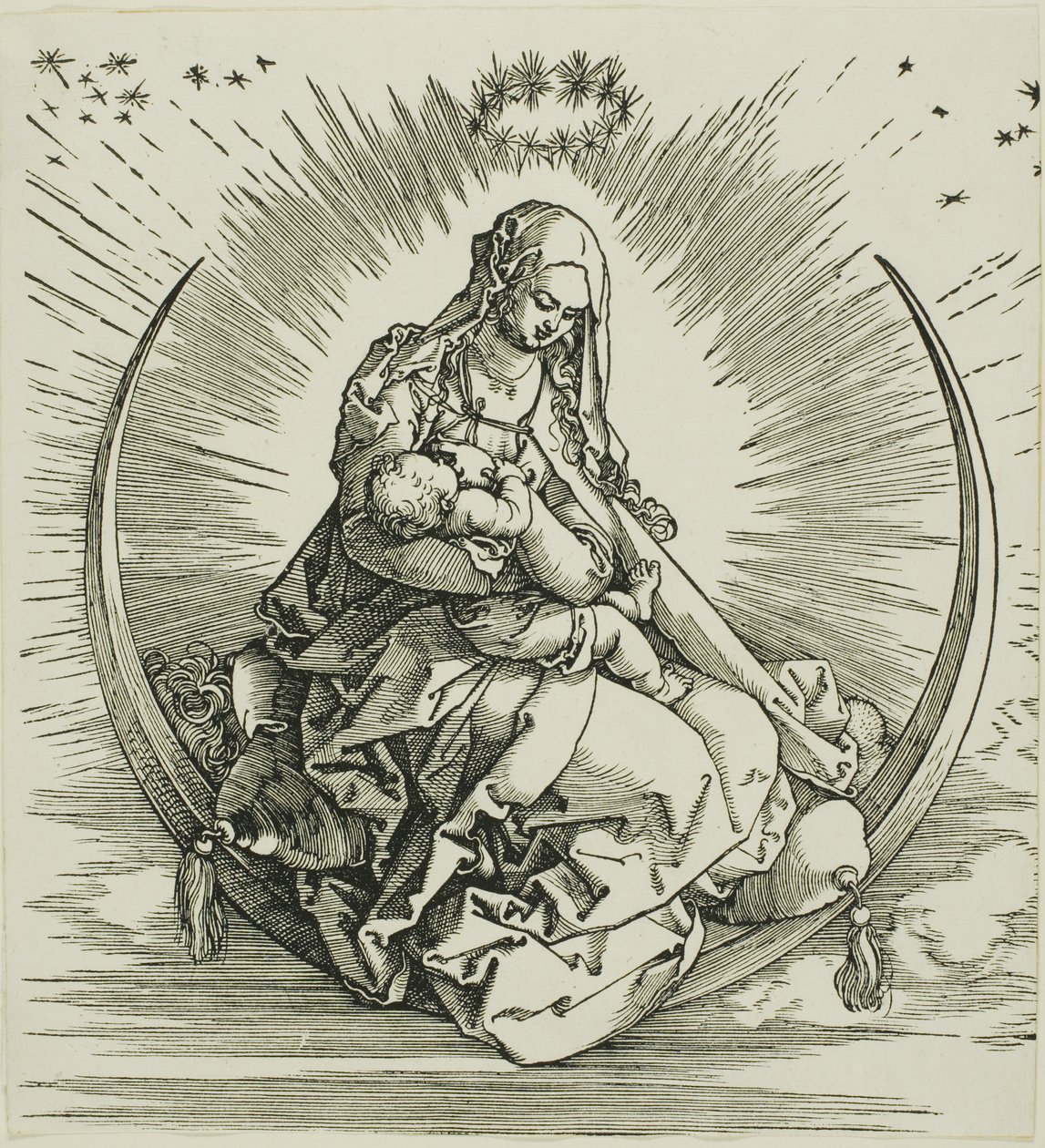 Jomfruen på Halvmånen, fra Jomfruens liv af Albrecht Dürer