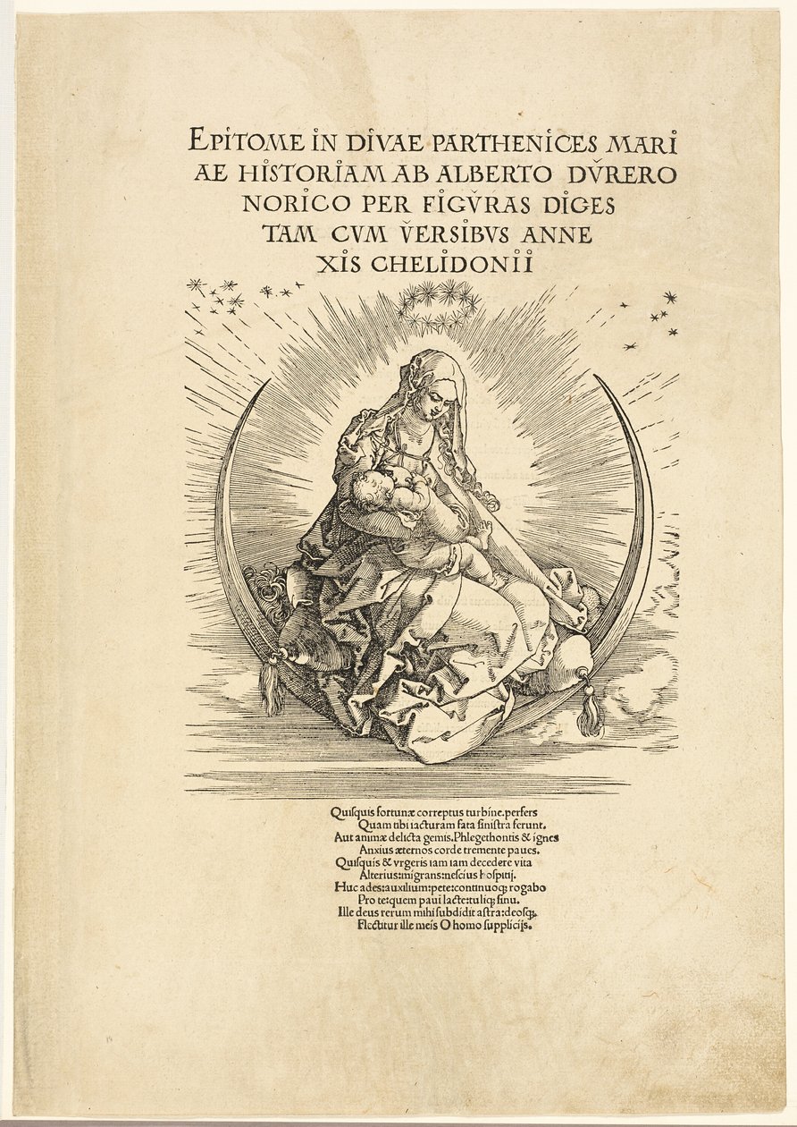 Jomfruen på Halvmånen, fra Jomfruens liv af Albrecht Dürer