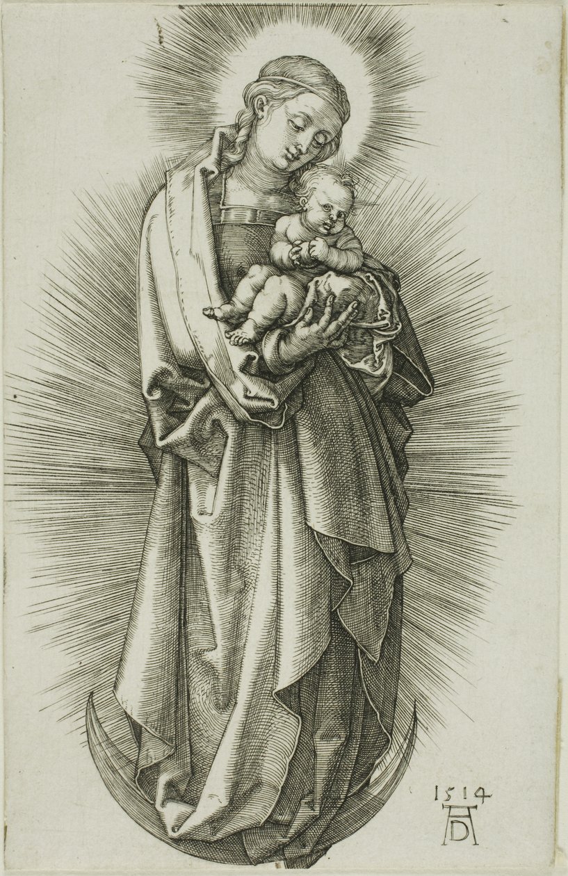 Jomfruen på Halvmånen med et Diadem af Albrecht Dürer
