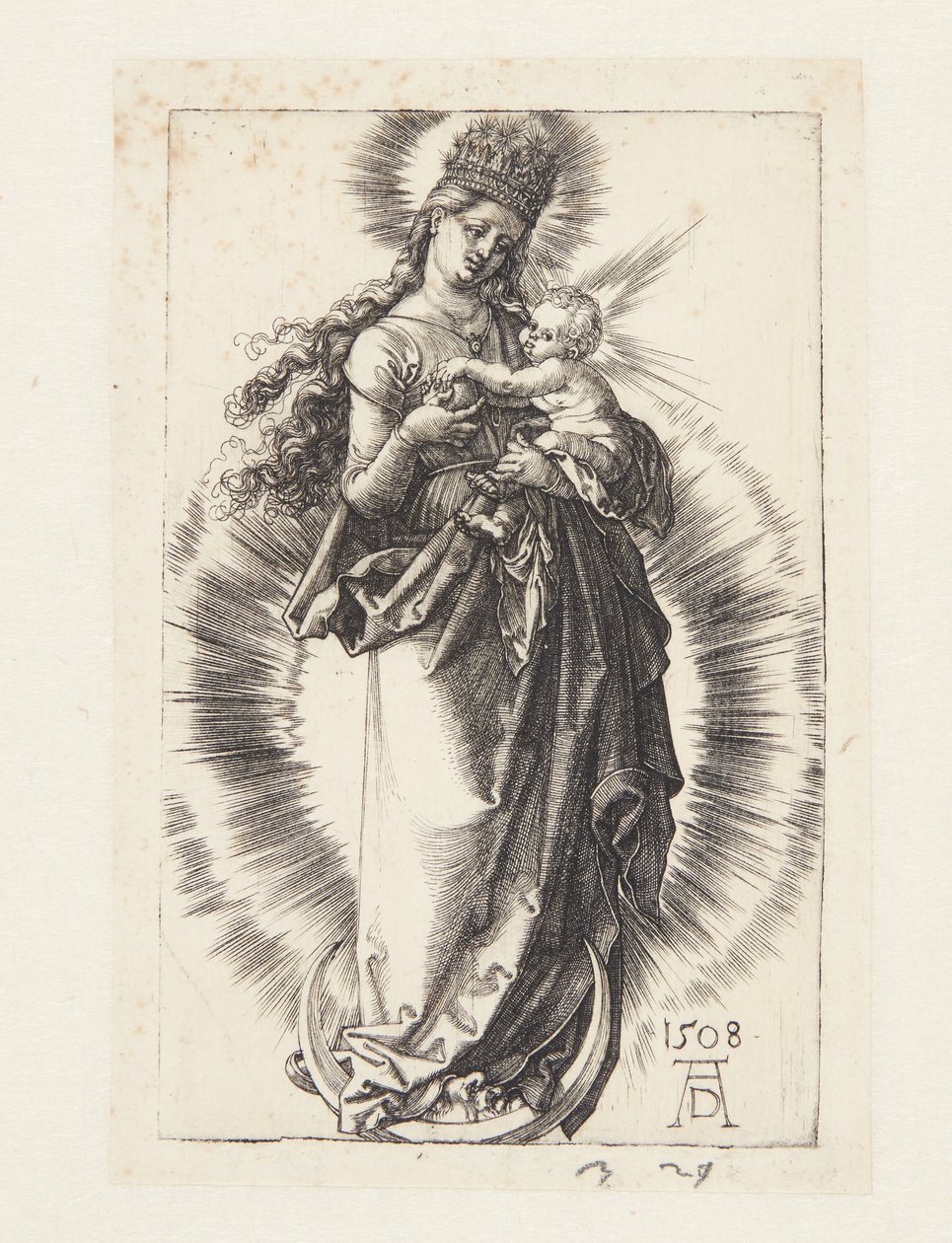 Jomfruen på halvmånen med en krone af stjerner af Albrecht Dürer