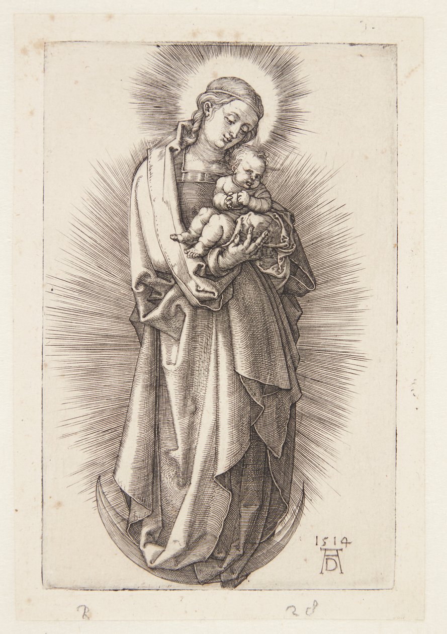 Jomfruen på halvmånen med diadem af Albrecht Dürer