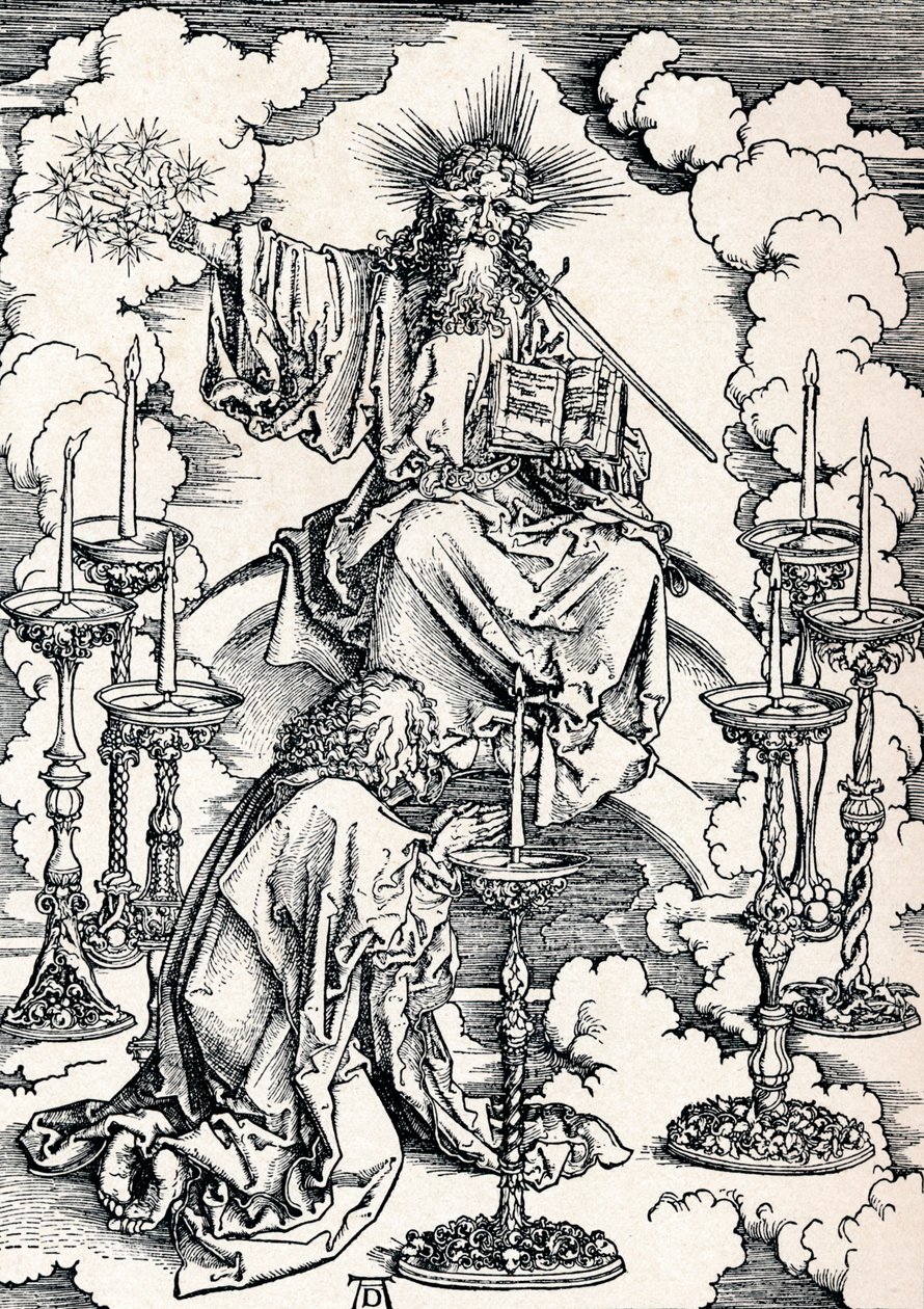 Synet om de syv lysestager, 1498 1906. af Albrecht Dürer