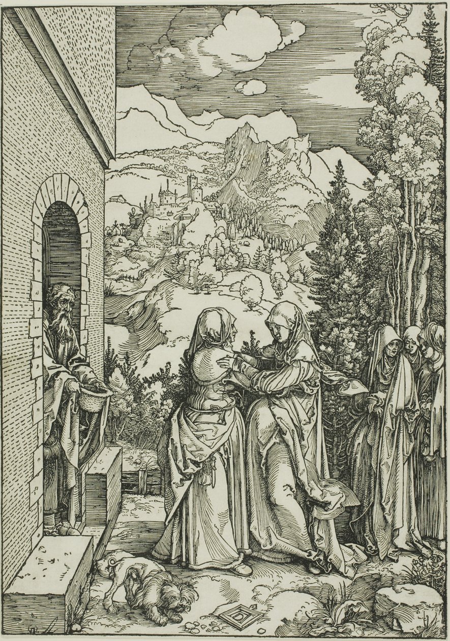 Besøget, fra Jomfruens liv af Albrecht Dürer