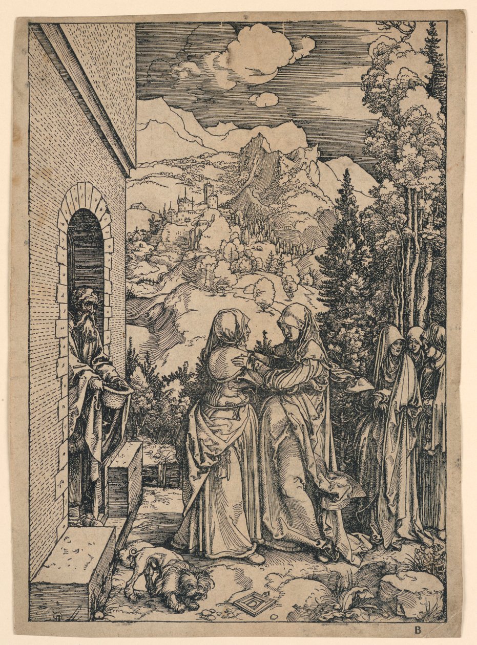 Visitationen, fra "Jomfruens liv" af Albrecht Dürer