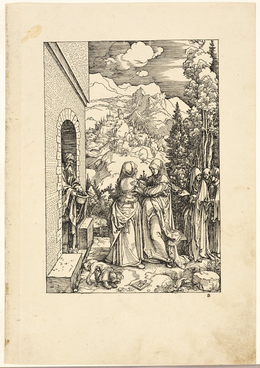 Besøget, fra Jomfruens liv af Albrecht Dürer