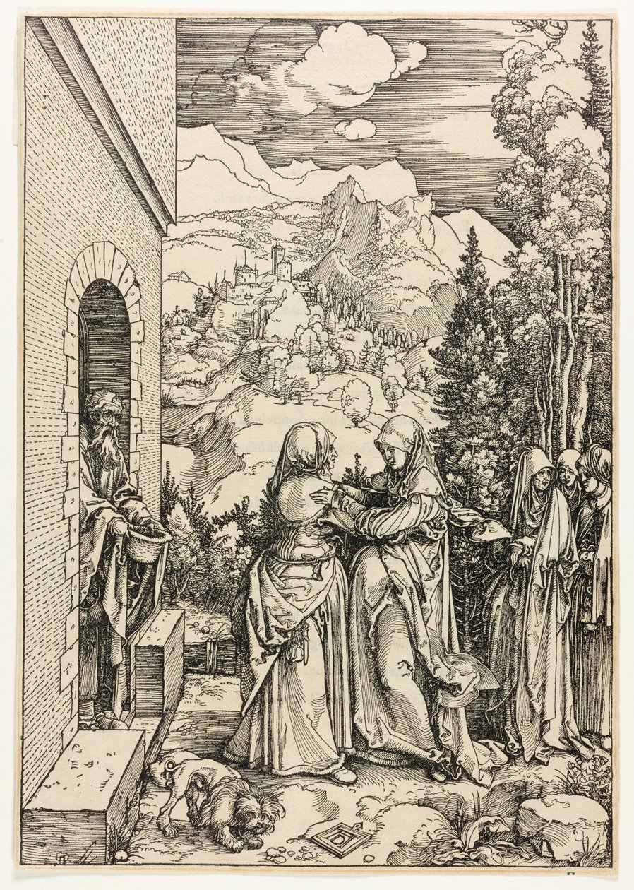 Besøget, fra Jomfruens liv af Albrecht Dürer