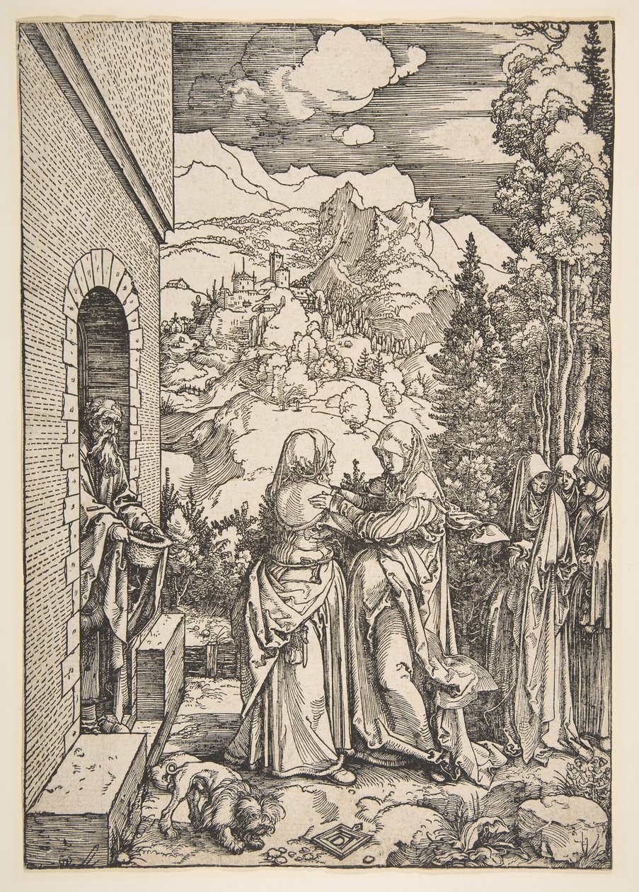 Besøget, fra Jomfruens liv, 1503-4. af Albrecht Dürer