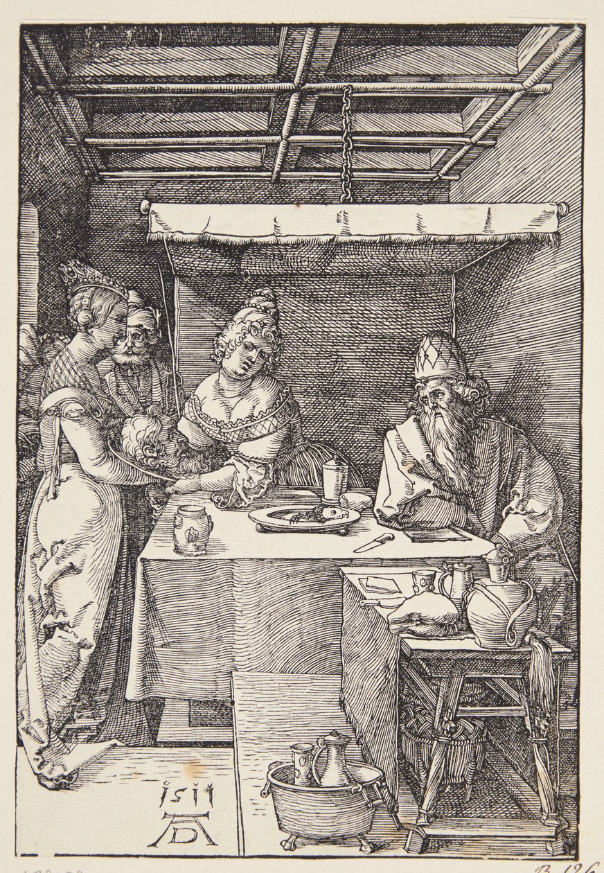 Hovedet af St. Johannes Døberen bragt til Herodias af Albrecht Dürer
