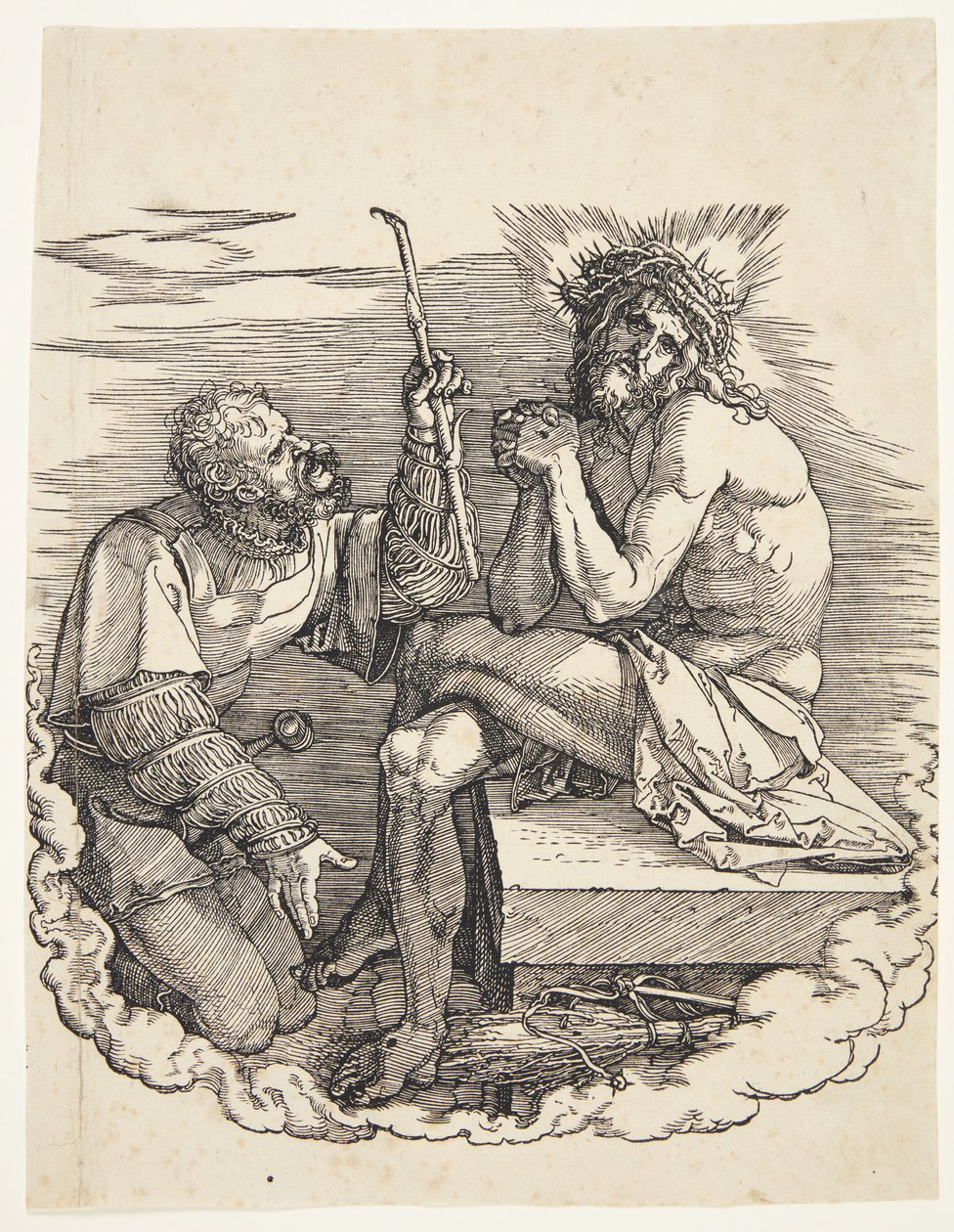 Sorgernes mand hånet af en soldat af Albrecht Dürer