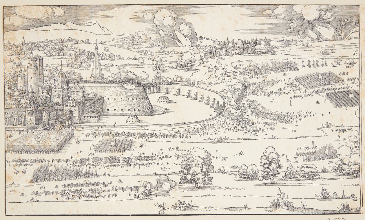 Belejringen af en fæstning af Albrecht Dürer