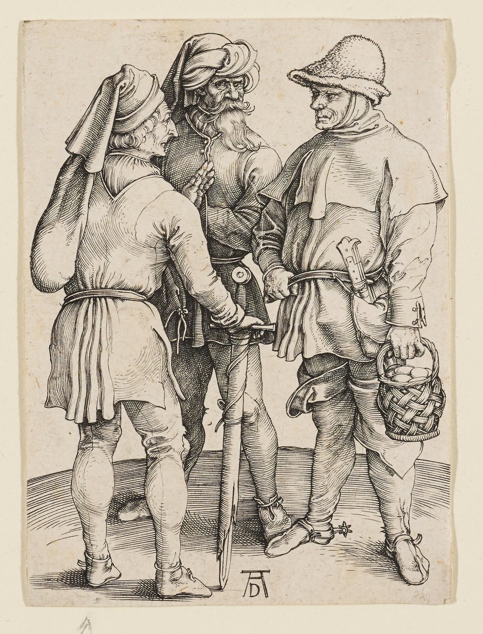 Tre bønder på markedet af Albrecht Dürer