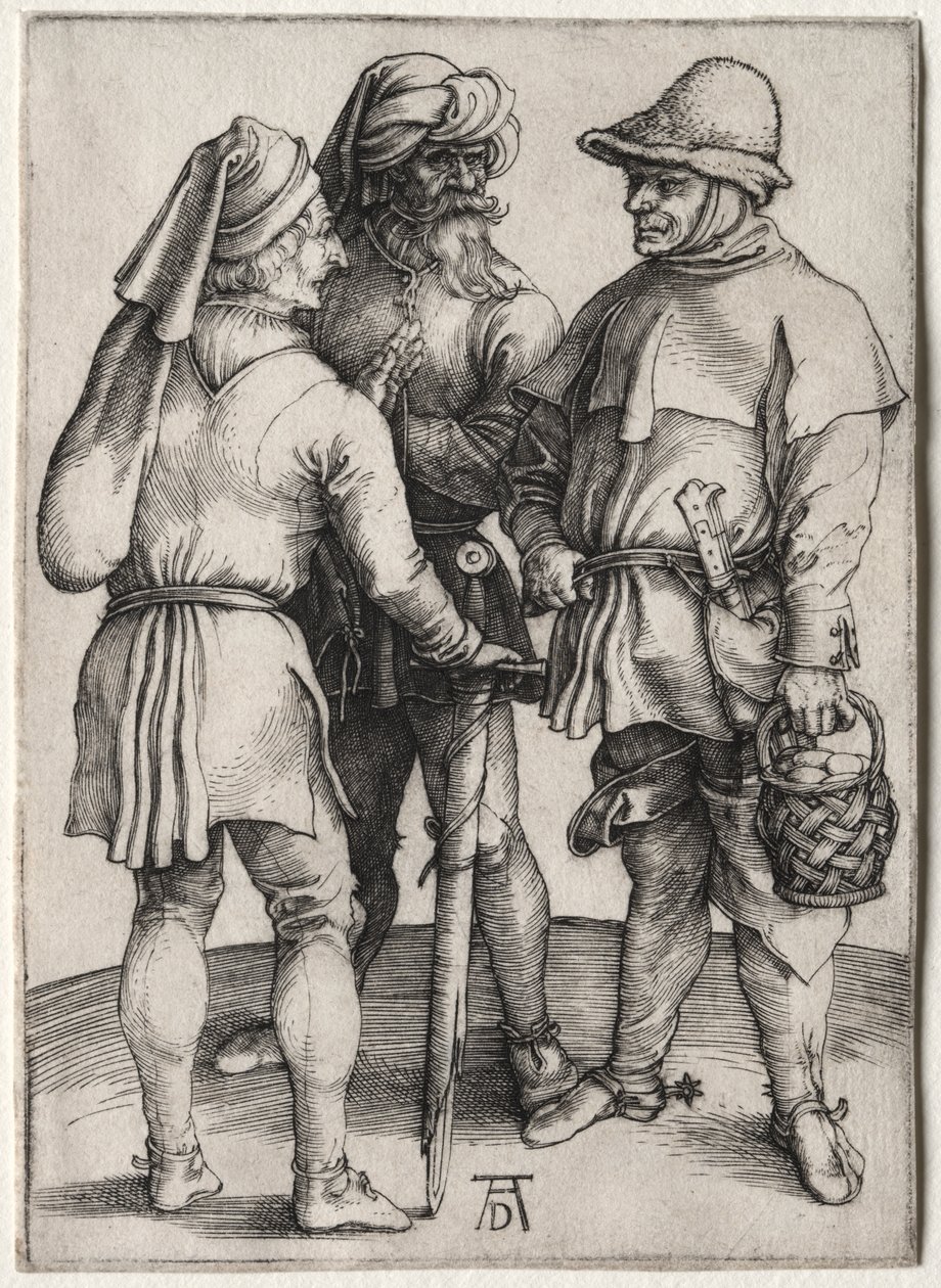 Tre Bønder i Samtale af Albrecht Dürer