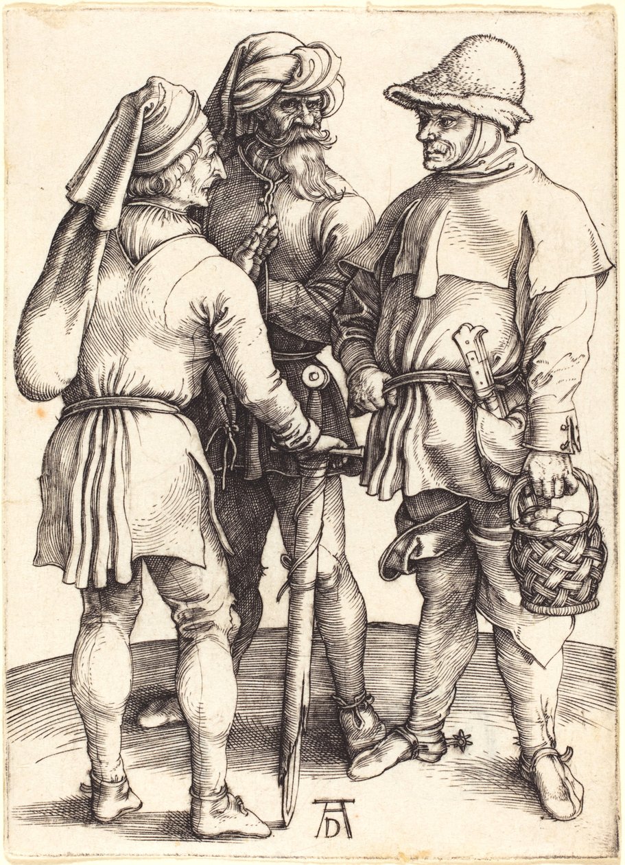 Tre bønder i samtale af Albrecht Dürer