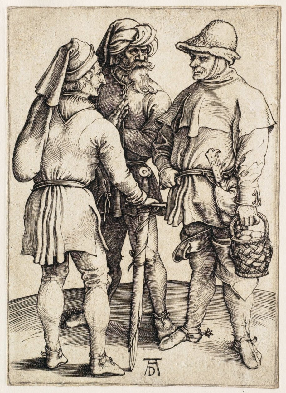 Tre bønder i samtale af Albrecht Dürer