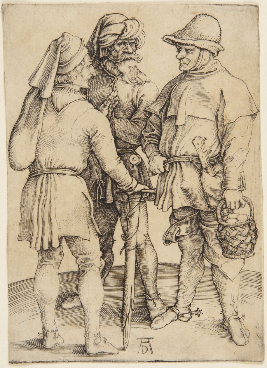 Tre bønder i samtale af Albrecht Dürer