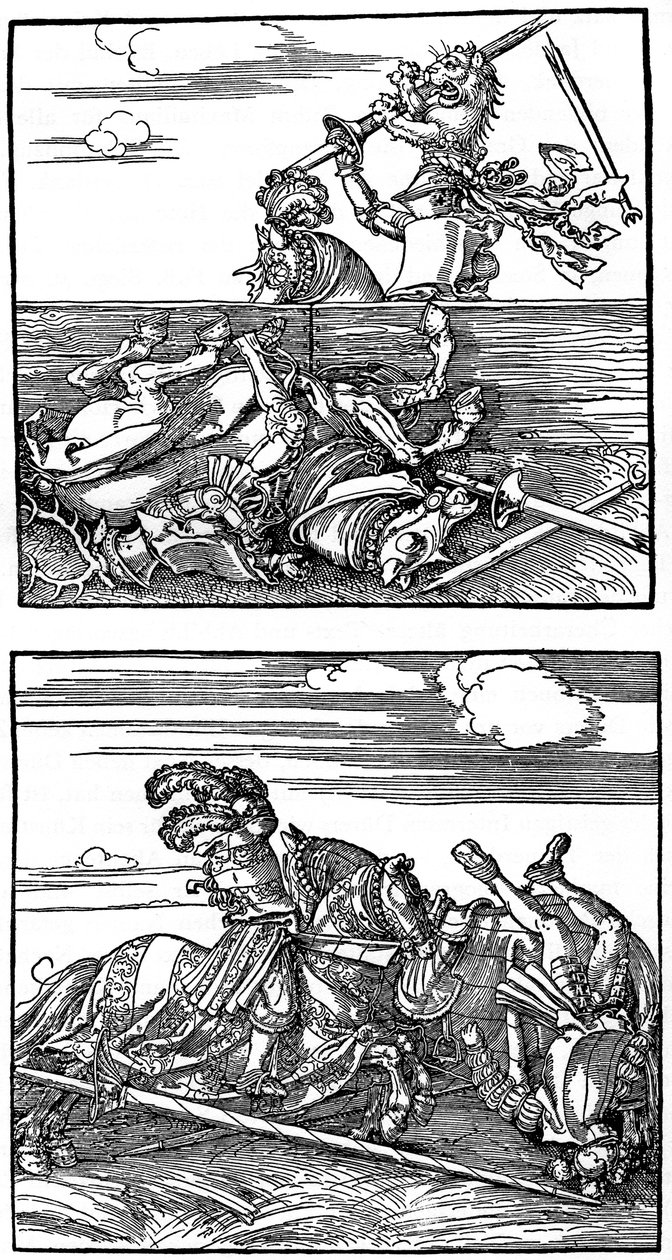 Turneringsscener, 1515-1516, 1936 af Albrecht Dürer