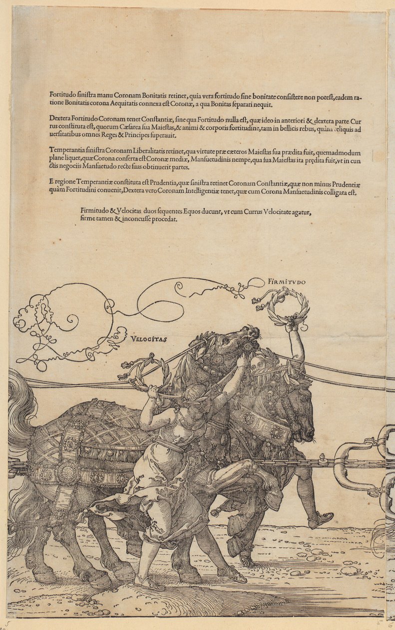 Velocitas, blad 5 af serien "Den store triumfvogn" af Albrecht Dürer