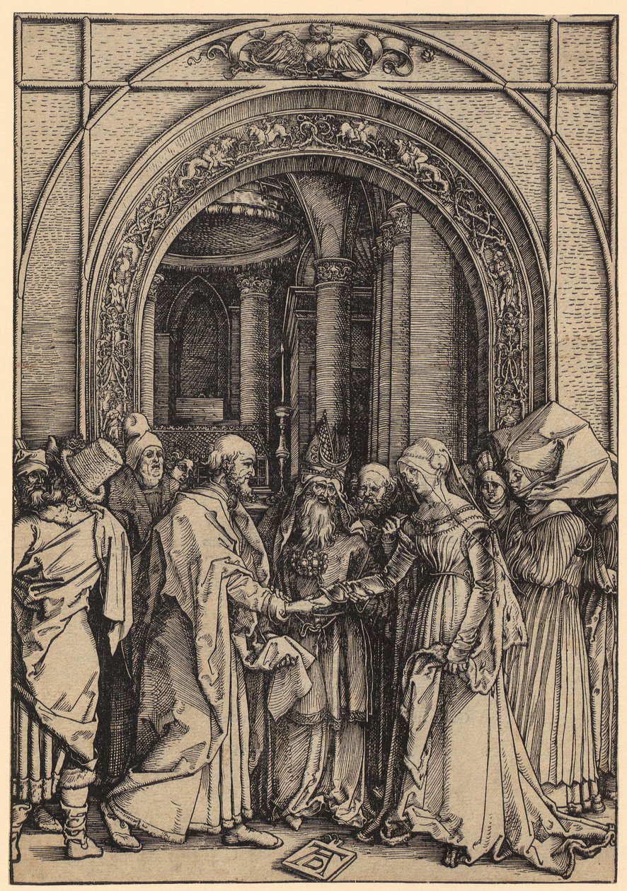Marias forlovelse, side 7 i serien »Marias liv« af Albrecht Dürer