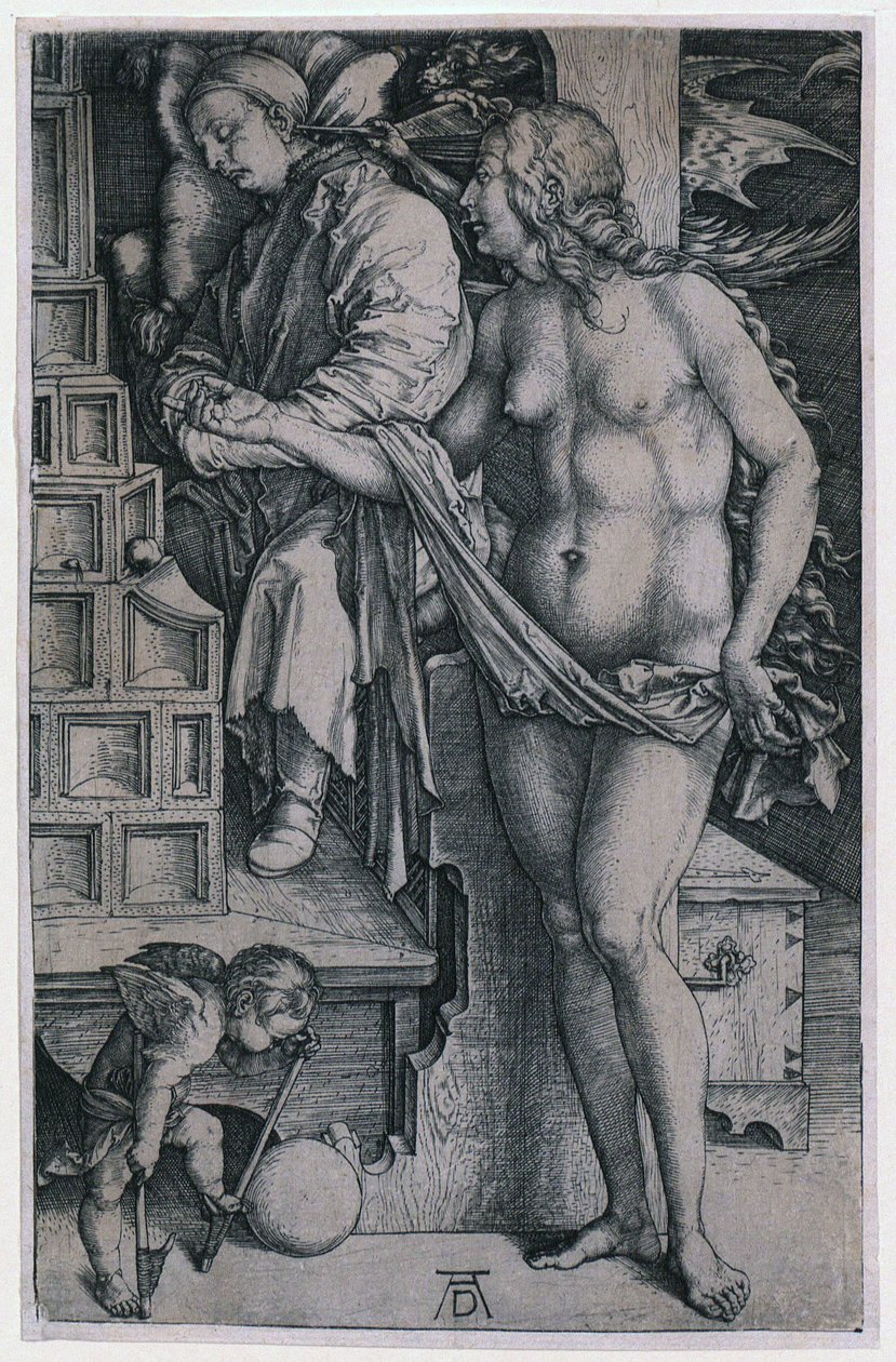 Fristelsen af den dovne af Albrecht Dürer